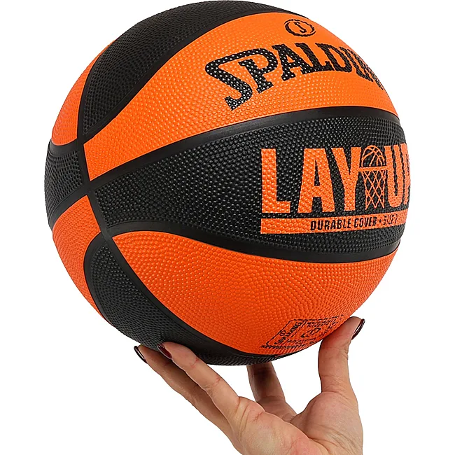 Баскетбольный мяч резиновый SPALDING STREET LAYUP 84548Z (Оранжевый-черный)