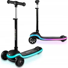 Детский самокат трехколесный Ricokids Leddi черный