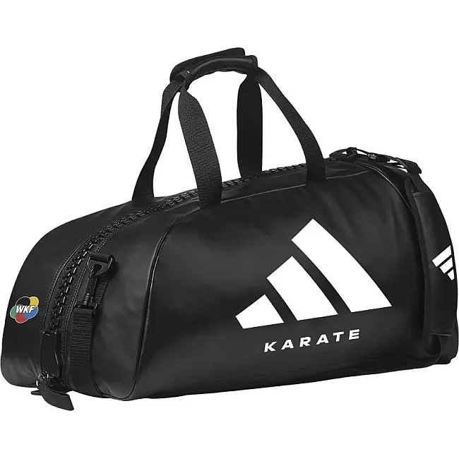 Сумка-рюкзак Adidas Karate із ліцензією WKF | чорно/біла | ADIACC051WKF