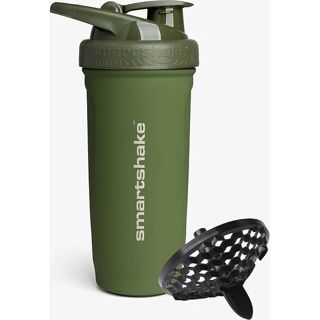 Спортивний шейкер SMARTSHAKE металевий Reforce Stainless Steel 30oz/900ml Army Green