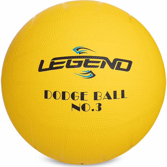 Распродажа! Резиновый мяч Dodgeball для игры в вышибалу ZELART DB-3284 №3 (Желтый)