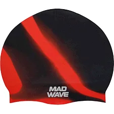 Шапочка для бассейна силиконовая для взрослых MADWAVE MULTI M053001 (Красный)