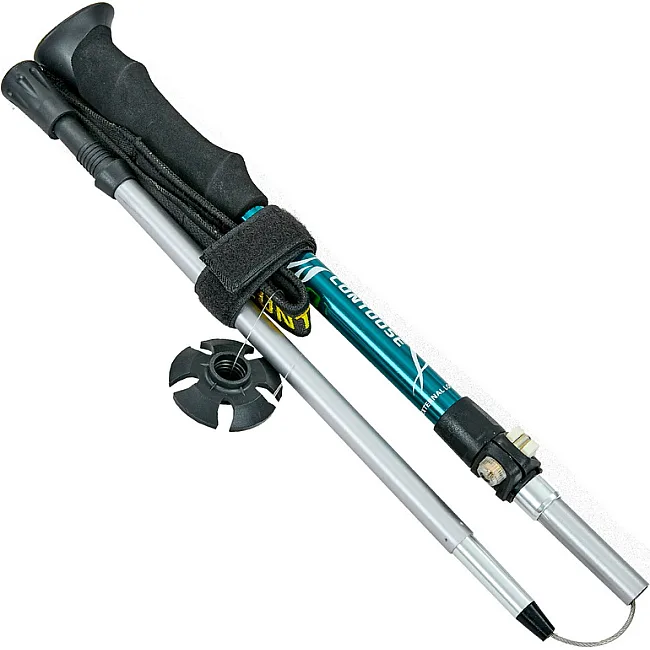 Палка для ходьбы с металлическим тросом CONTOE TY-0466-4 38-110см (Черный)
