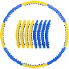 Обруч для похудения массажный разборной Хула Хуп DYNAMIC HOOP JS-6018 8 секций (Желтый-синий)
