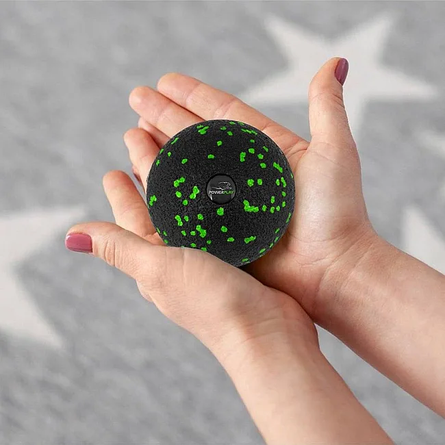 Масажний м'яч PowerPlay PP-4350 Epp Massage Ball (d8) Чорно/Зелений