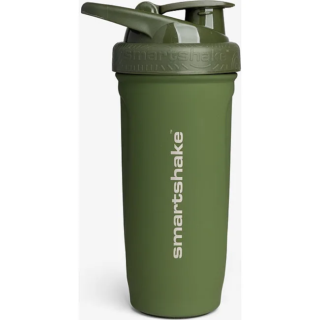 Спортивний шейкер SMARTSHAKE металевий Reforce Stainless Steel 30oz/900ml Army Green