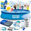 Бассейн надувной 15в1 INTEX 28142, 396 x 84 см + машина для создания пузырей