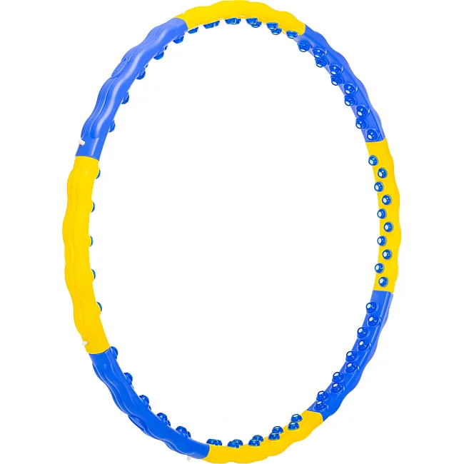 Обруч для похудения массажный разборной Хула Хуп
 DYNAMIC HOOP JS-6018 8 секций (Желтый-синий)