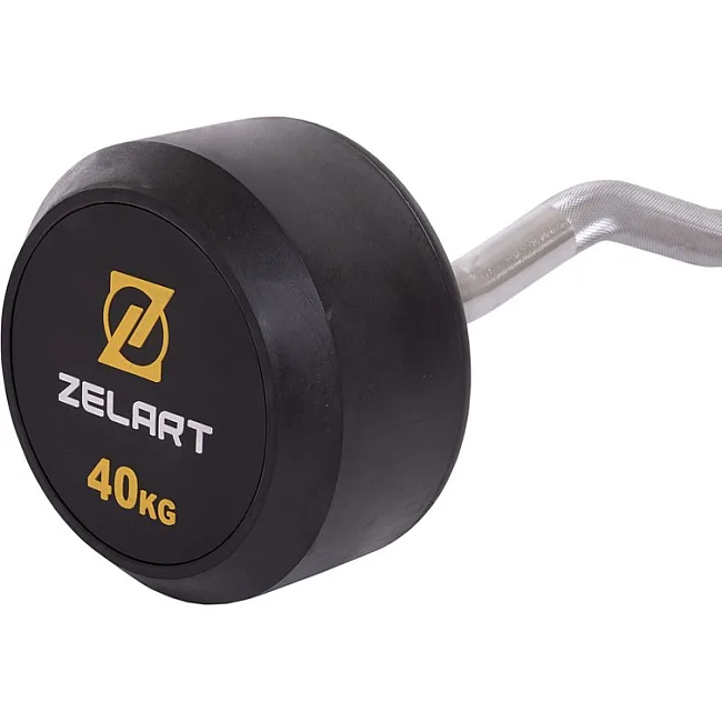 Штанга неразборная с фиксированным весом изогнутая
 ZELART

 TA-2687-40 длина-95см 40кг