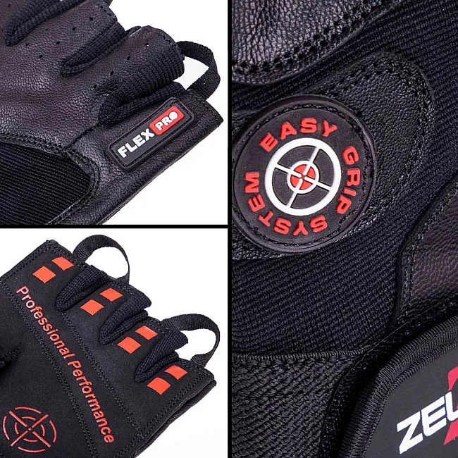 Спортивные перчатки кожаные
 ZELART

 SB-161552 (Черный)