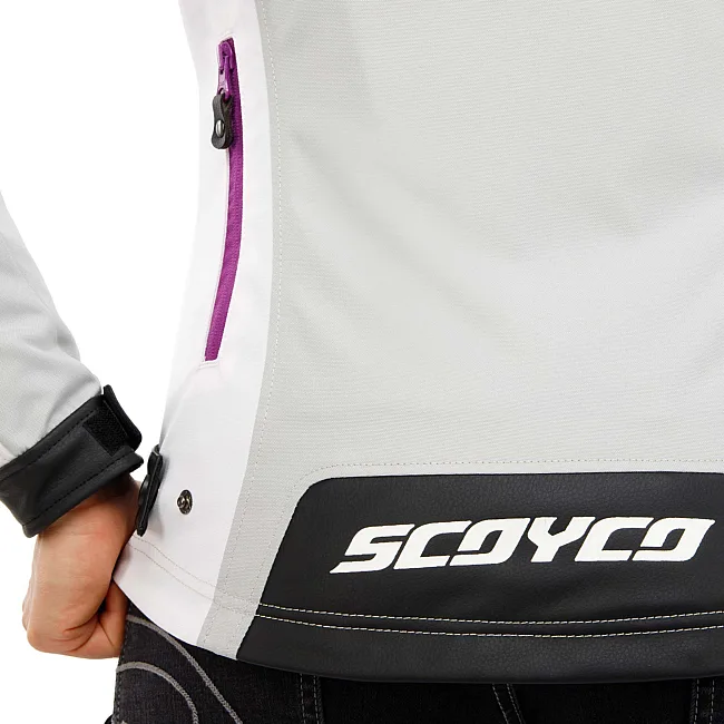 Мотокуртка женская SCOYCO JK152W (Серый-фиолетовый)