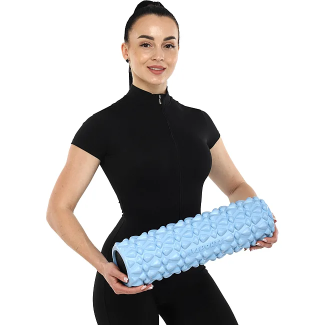 Ролер масажний циліндр (ролик мфр) заповнений піною 45см
 Bubble Roller SP-SPORT
 FI-9391 (Рожевий)