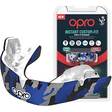 Капа для бокса OPRO Instant CAMO взрослая (возраст 11+) Black/Blue (art.102523001)