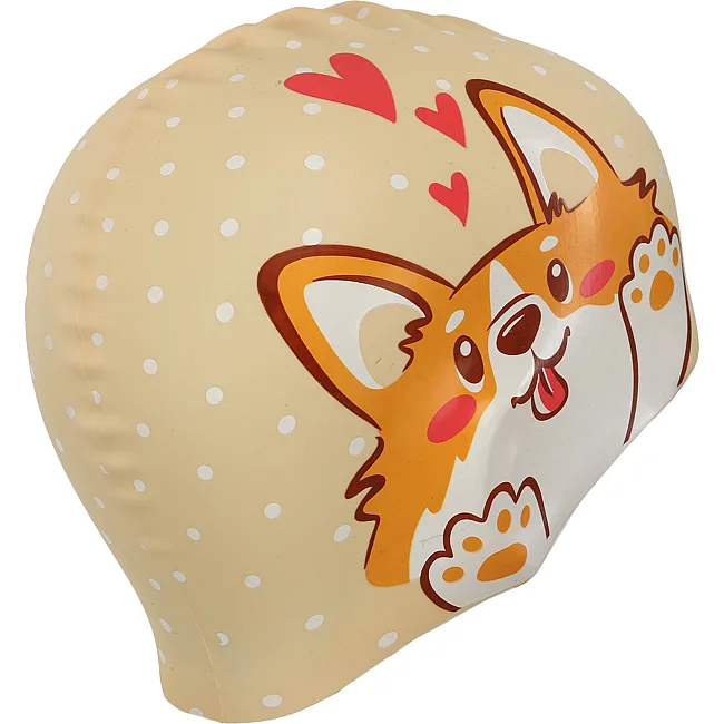 Шапочка для бассейна
 силиконовая юниорская MADWAVE
 Junior CORGI M057311 (Бежевый)