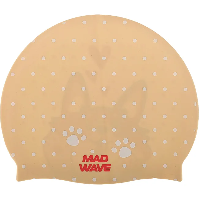 Шапочка для бассейна
 силиконовая юниорская MADWAVE
 Junior CORGI M057311 (Бежевый)