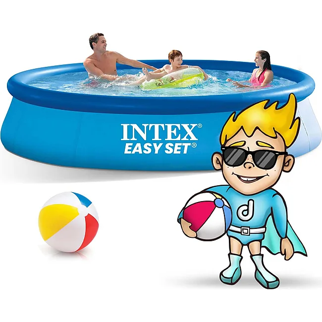 Бассейн надувной 15в1 INTEX 28142, 396 x 84 см + машина для создания пузырей