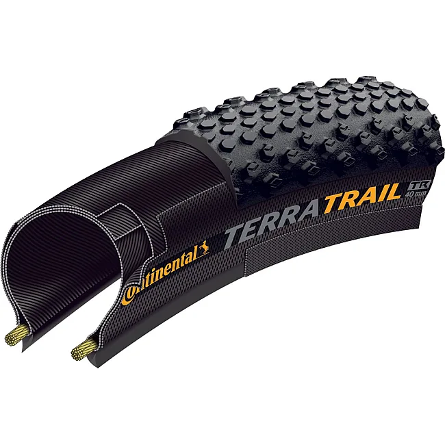 Бескамерная покрышка CONTINENTAL Terra Trail ProTection - 28" x 1.50 | 700 x 40C, черная, складная, skin