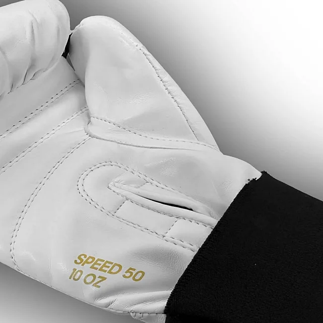 Боксерские перчатки Adidas Speed 50 (белый/золотой | ADIDAS ADISBG50