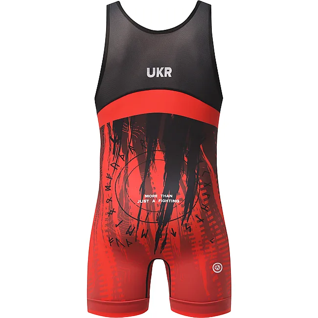 Детское трико для единоборств PERESVIT Temper Wrestling Singlet Red Black
