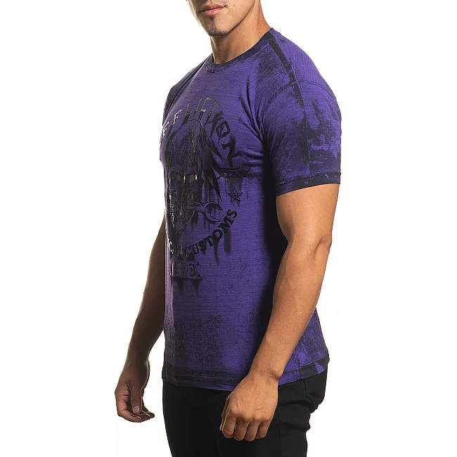 Футболка AFFLICTION AC Iron Grease A24270 Arctic Purple