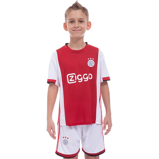 Футбольна форма дитяча із символікою клубу AJAX домашня 2020 SP-PLANETA CO-0980 6-14 років