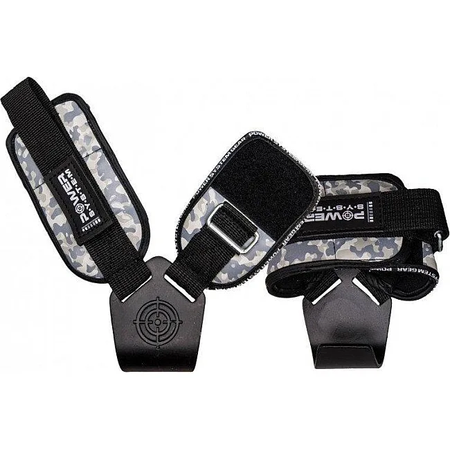 Крюки для тяги на запястье POWER SYSTEM PS-3370 Hooks Camo Black/Grey