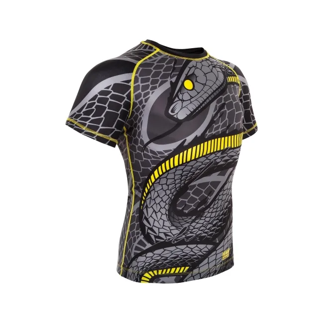 Рашгард Venum Snaker Rashguard Short Sleeves Black Yellow