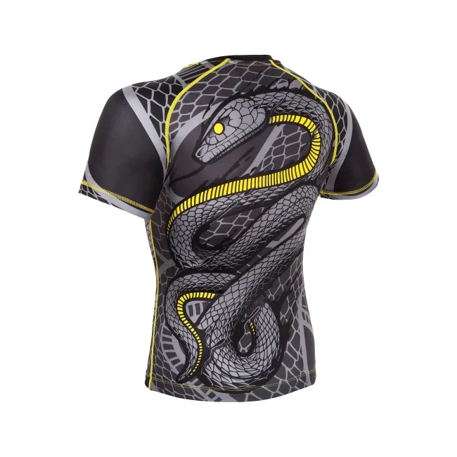 Рашгард Venum Snaker Rashguard Short Sleeves Black Yellow