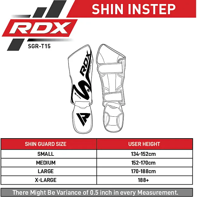 Защитные щитки для ног RDX T15 Noir Black Shin Instep Guards Black