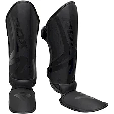 Защитные щитки для ног RDX T15 Noir Black Shin Instep Guards Black