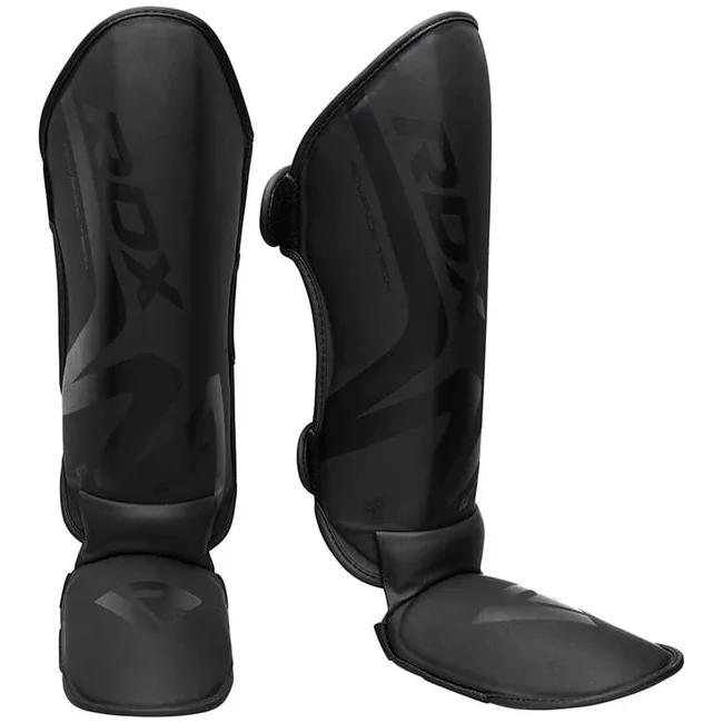 Защитные щитки для ног RDX T15 Noir Black Shin Instep Guards Black