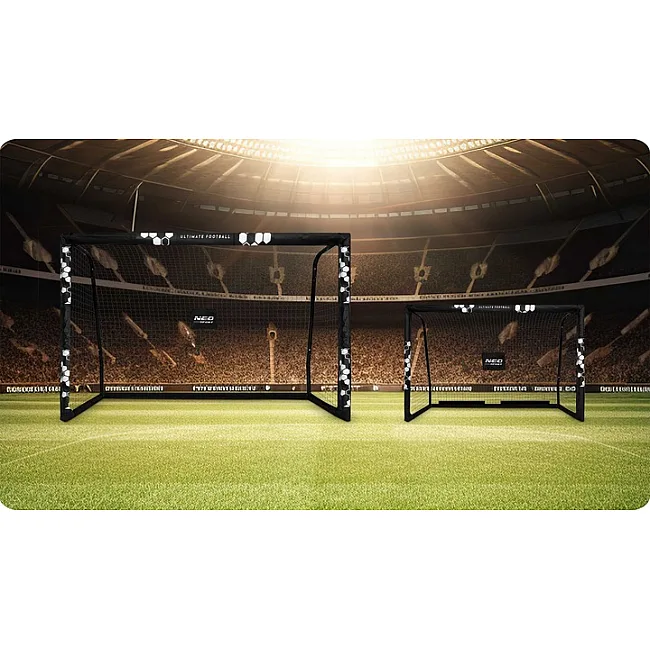 Ворота футбольные Neo-Sport Hexagon NS‑472 300 х 200 х 120 см, черные