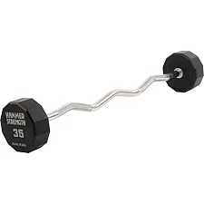 Штанга неразборная с фиксированным весом изогнутая PEV HAMMER STRENGHT TA-9978-35 (Черный)