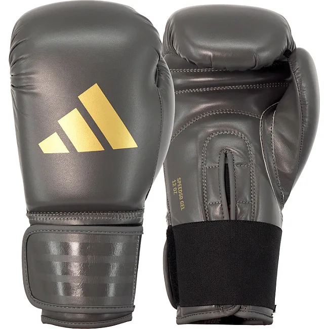 Рукавички для боксу Adidas "Speed 50" | сірий/золото | SBG50