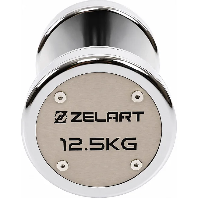 Гантель професійна сталева хромована ZELART TA-7048-12_5 (Хром)