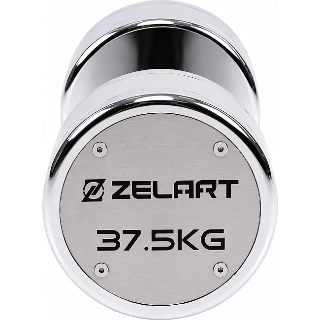Гантель професійна сталева хромована ZELART TA-7048-37_5 (Хром)