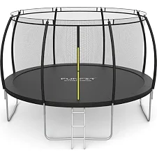 Батут Funfit 3121 з зовнішньою сіткою 12 футів 374 см чорний