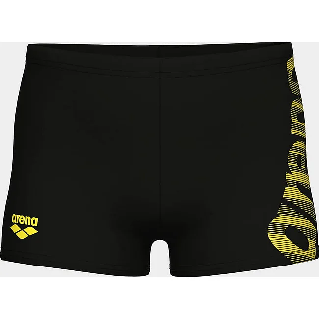 Плавки-шорты для мальчиков Arena GRAPHIC SWIM SHORT черный, желтый (для детей)