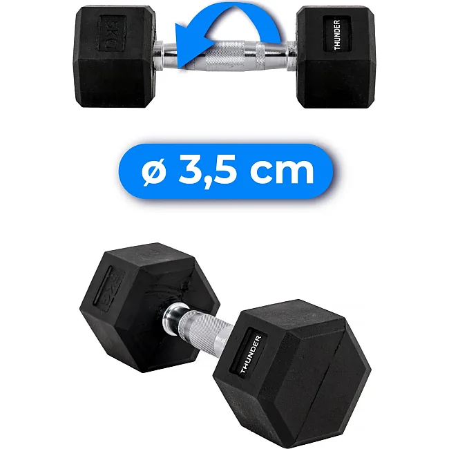 Гантель шестигранна THUNDER 5 кг (1шт)