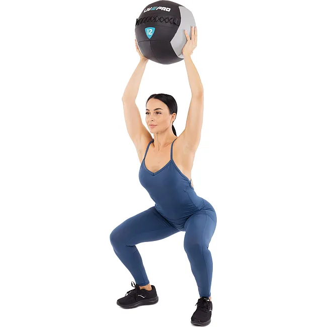 Мяч набивной медицинский для кроссфита WALL BALL LiveUp LP8100-12 12кг