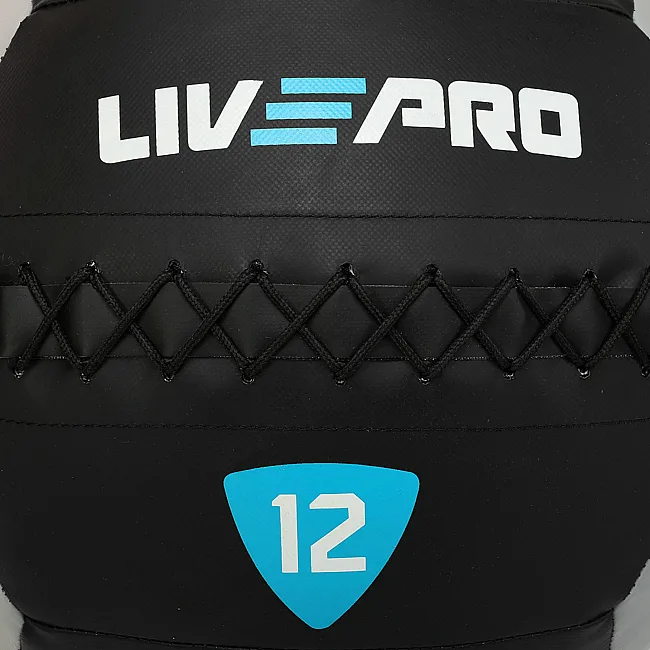Мяч набивной медицинский для кроссфита WALL BALL LiveUp LP8100-12 12кг