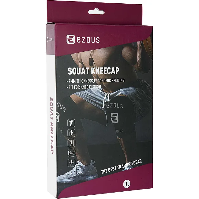 Наколенники для приседа и пауэрлфтинга 2штуки SQUAT KNEECAP EZOUS A-02 (Черный)