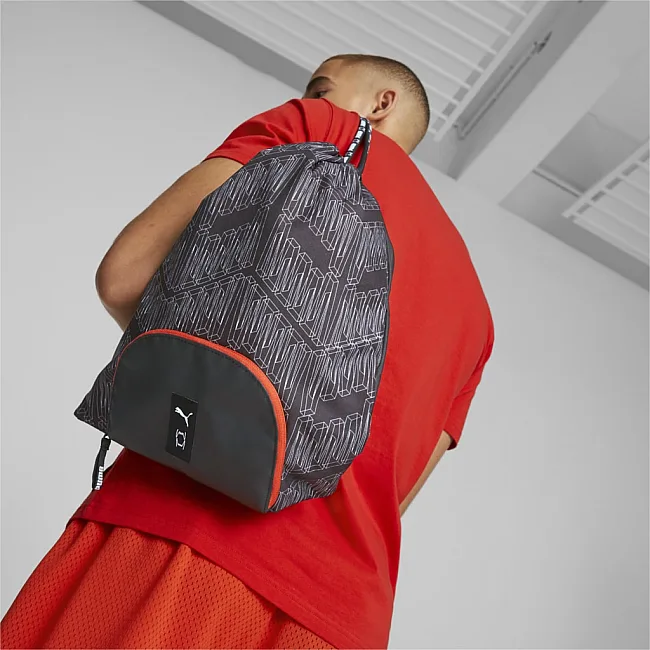 Рюкзак-мішок Puma Basketball Gym Sac 16L чорний 37,5x43 см