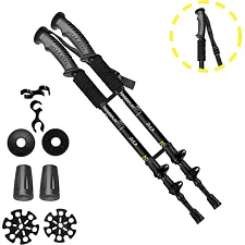 Трекинговые палки PowerPlay 9106 Fika Black/Yellow 60-135 см (пара)