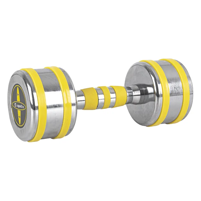 Гантель хромированный inSPORTline Yellsteel 7 кг
