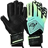 Вратарские перчатки профессиональные с защитой пальцев SOCCERMAX GK-4317 7-11 (Голубой-салатовый)