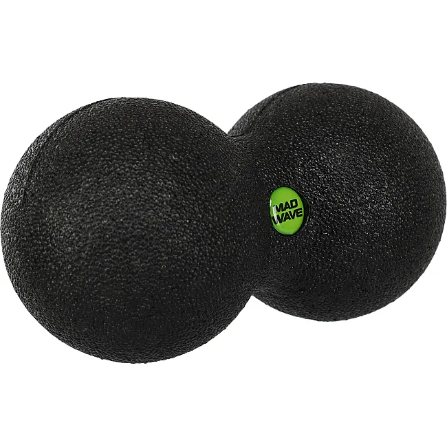 Мяч массажный двойной для МФР и самомассажа Duoball MADWAVE
 M139116101W ø8см (Черный)