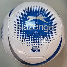 Мяч футбольный Slazenger AC football white/royal blue/silver/black size 5, ст. 307775
