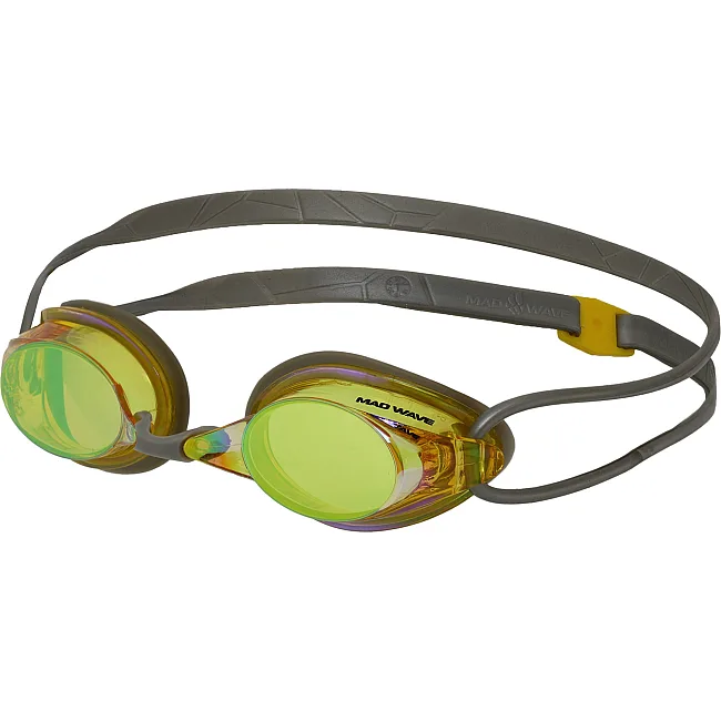 Стартовые очки для плавания радужные линзы MADWAVE STREAMLINE Rainbow M045703 (Желтый)
