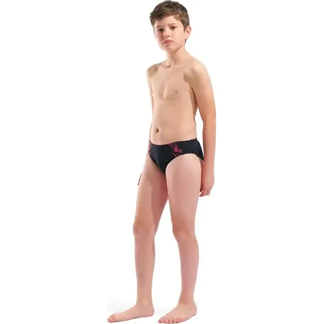 Плавки-сліпи для хлопчиків Arena POSEIDONIA SWIM BRIEFS чорний, кораловий